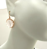 Rose Quartz Earrings. .