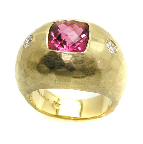 Pink Tourmaline Ring .