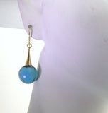 Natural Turquoise Earrings .