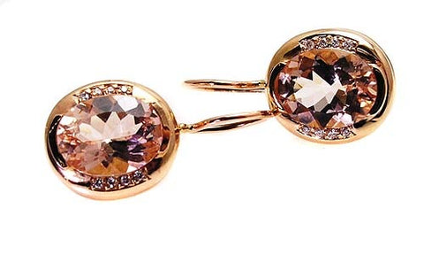 MORGANITE EARRINGS.