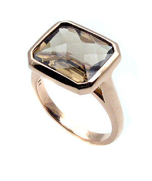 Smoky topaz diamond ring Clearance