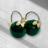 GREEN CHALCEDONY EARRINGS