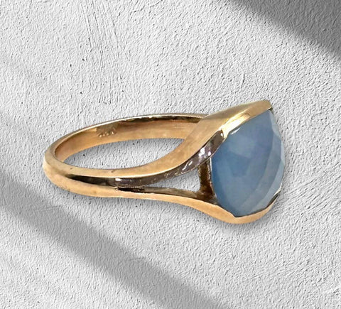 Blue Chalcedony Ring.