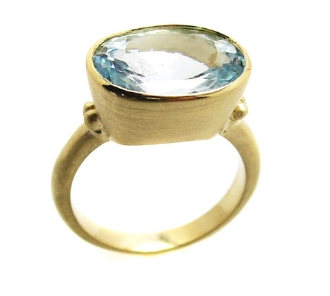 Aquamarine Ring .