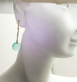Blue/Green chalcedony earrings