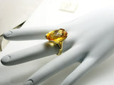 Citrine Yellow gold Ring.