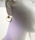 White topaz earrings