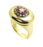 Pink tourmaline ring .