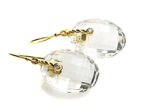 White topaz earrings