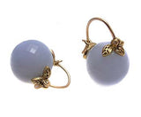 Blue Chalcedony earrings .