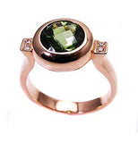 Green tourmaline ring .