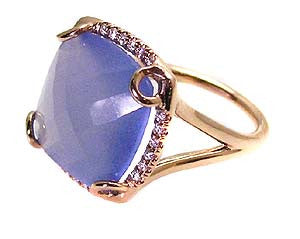 Blue Chalcedony Ring.