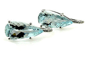 Aquamarine Earrings .